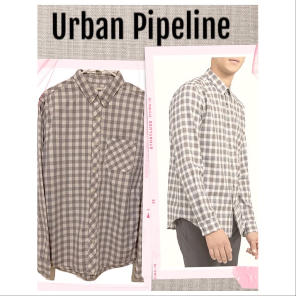 Urban Pipeline Shirt 100% cotton button-down Men’s Shirt Size M